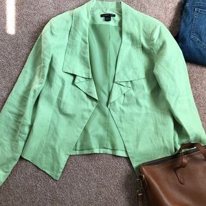 Pistachio green linen jacket
